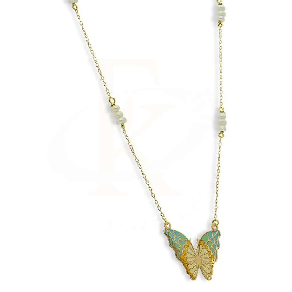 Gold Butterfly Necklace 18KT - FKJNKL18K2546