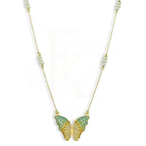 Gold Butterfly Necklace 18KT - FKJNKL18K2546