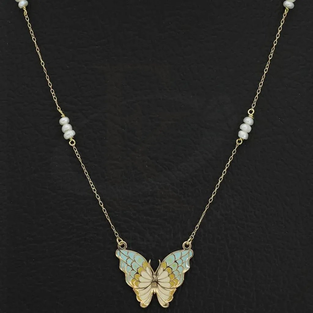 Gold Butterfly Necklace 18KT - FKJNKL18K2546