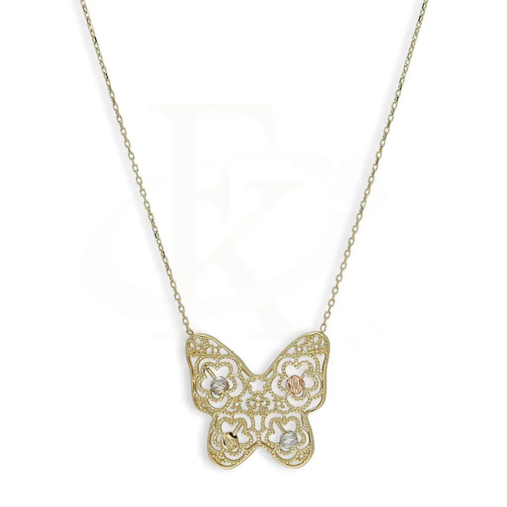 Gold Butterfly Shaped Necklace 18KT - FKJNKL18K5273