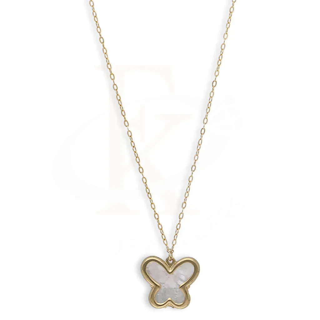 Gold Butterfly Shaped Necklace 18KT - FKJNKL18K5363