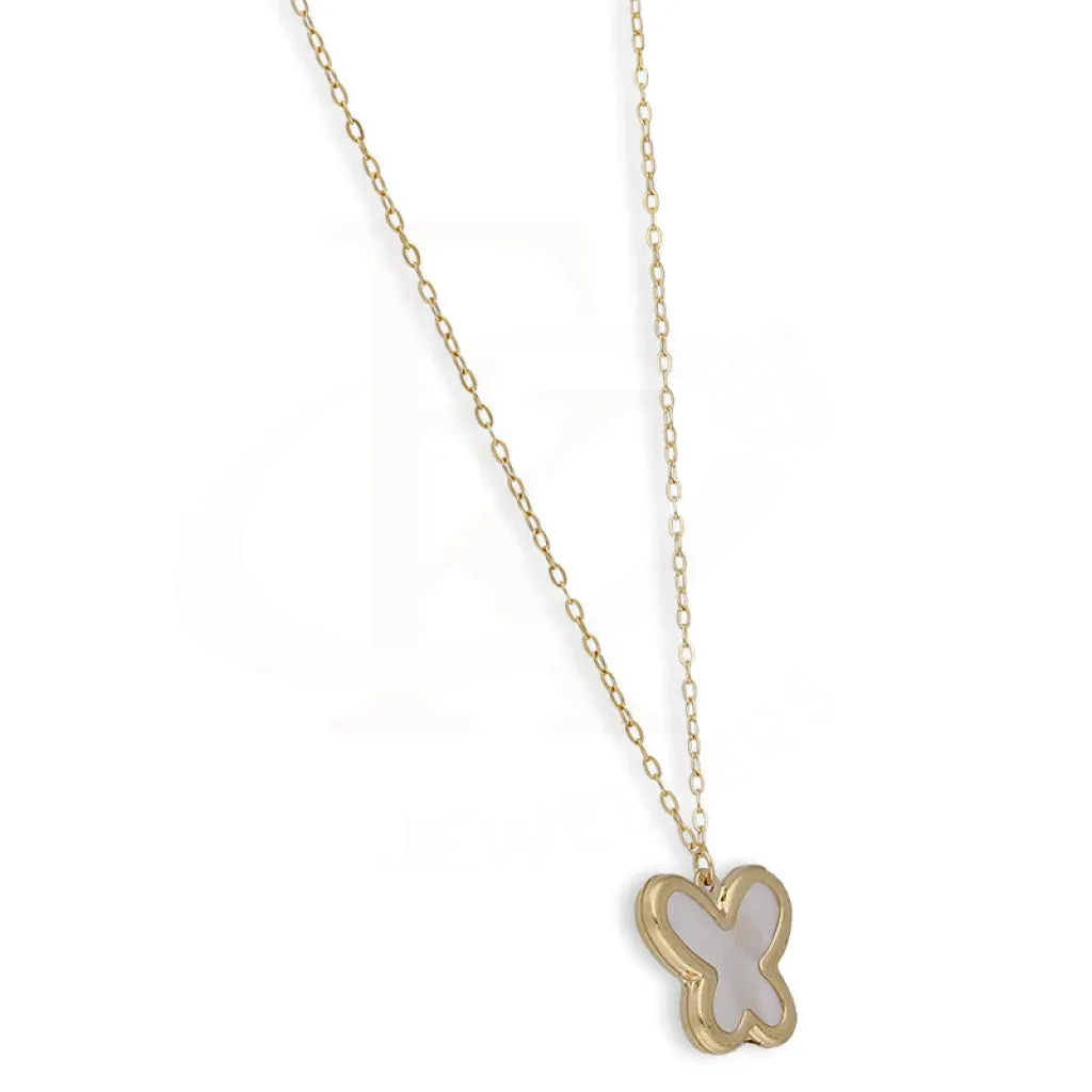 Gold Butterfly Shaped Necklace 18KT - FKJNKL18K5363