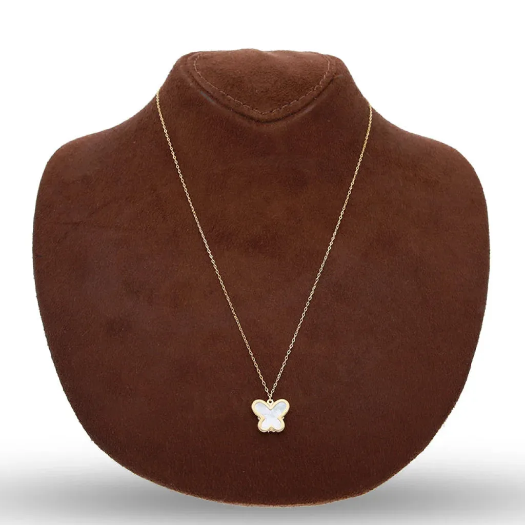 Gold Butterfly Shaped Necklace 18KT - FKJNKL18K5363