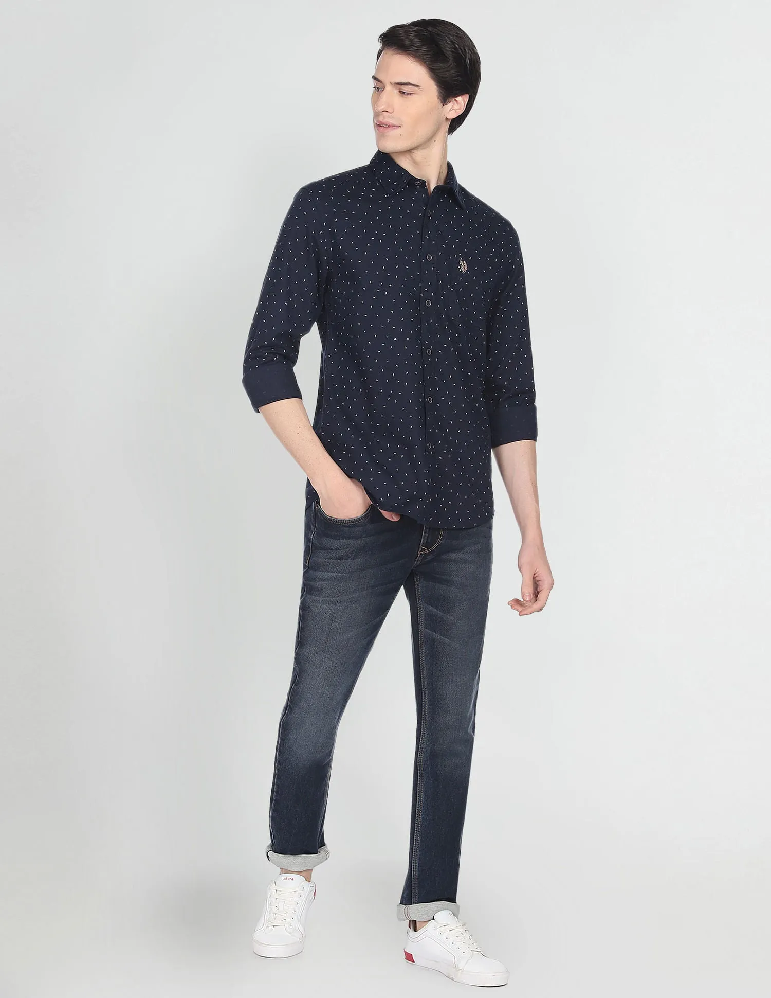 Graphic Print Slim Fit Shirt