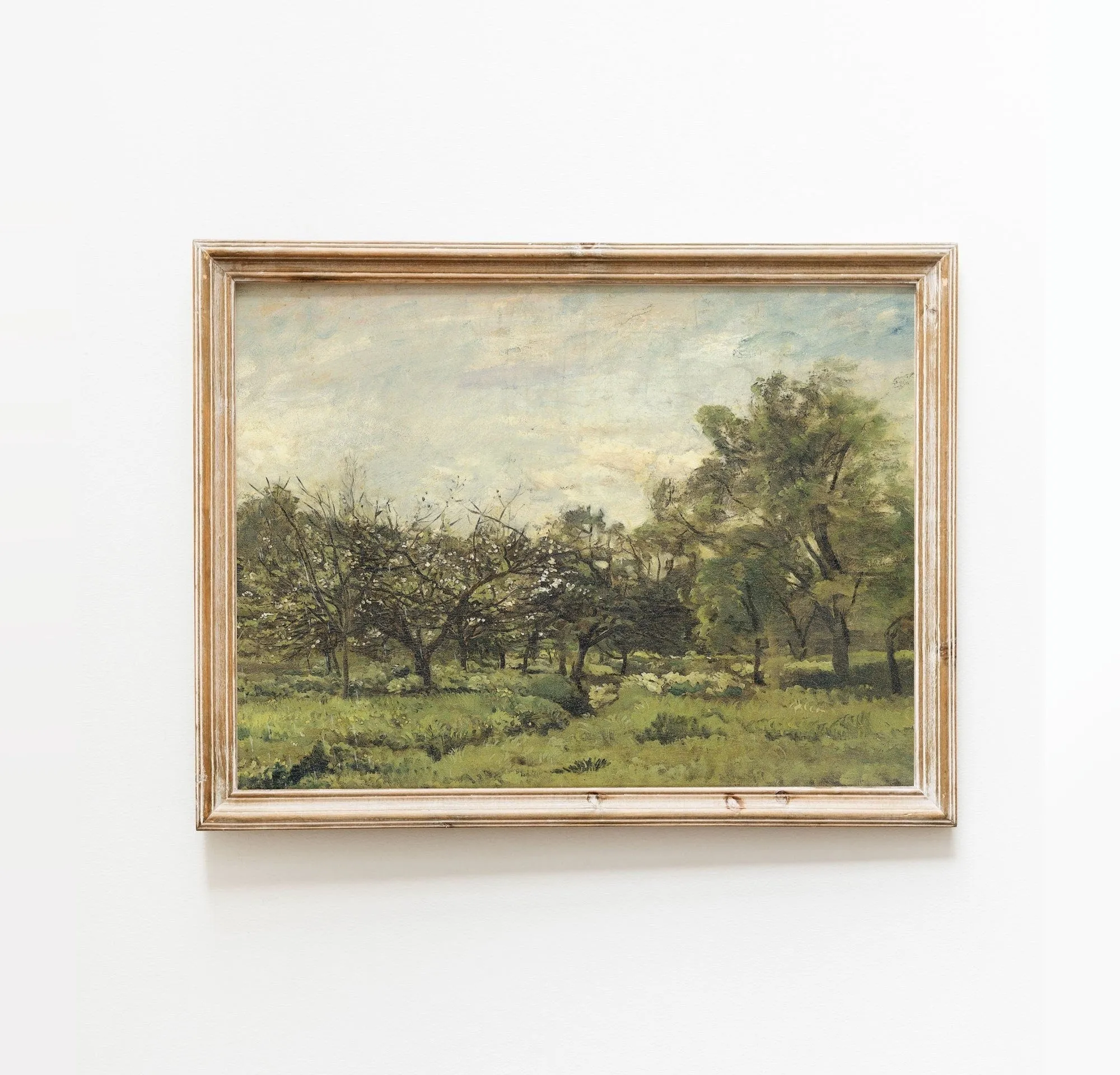 Green Landscape Vintage Wall Art