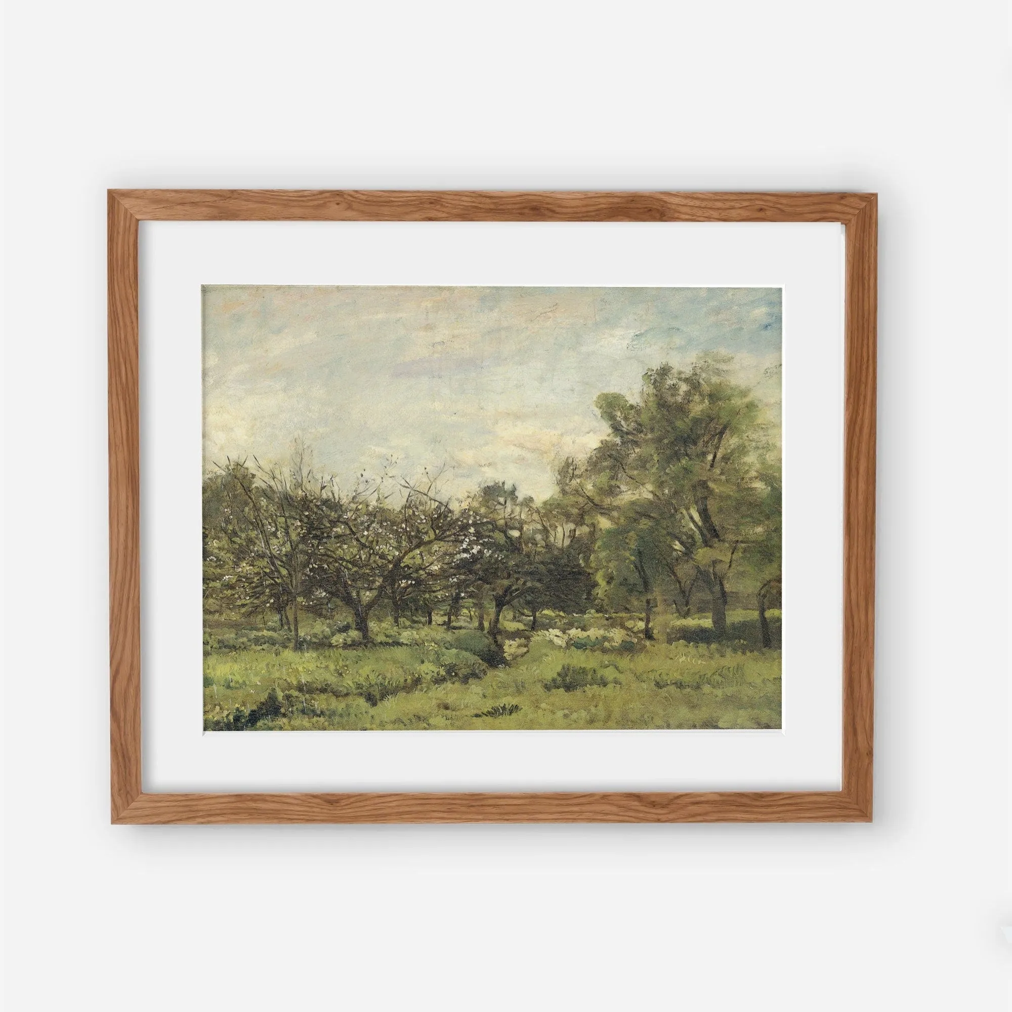 Green Landscape Vintage Wall Art