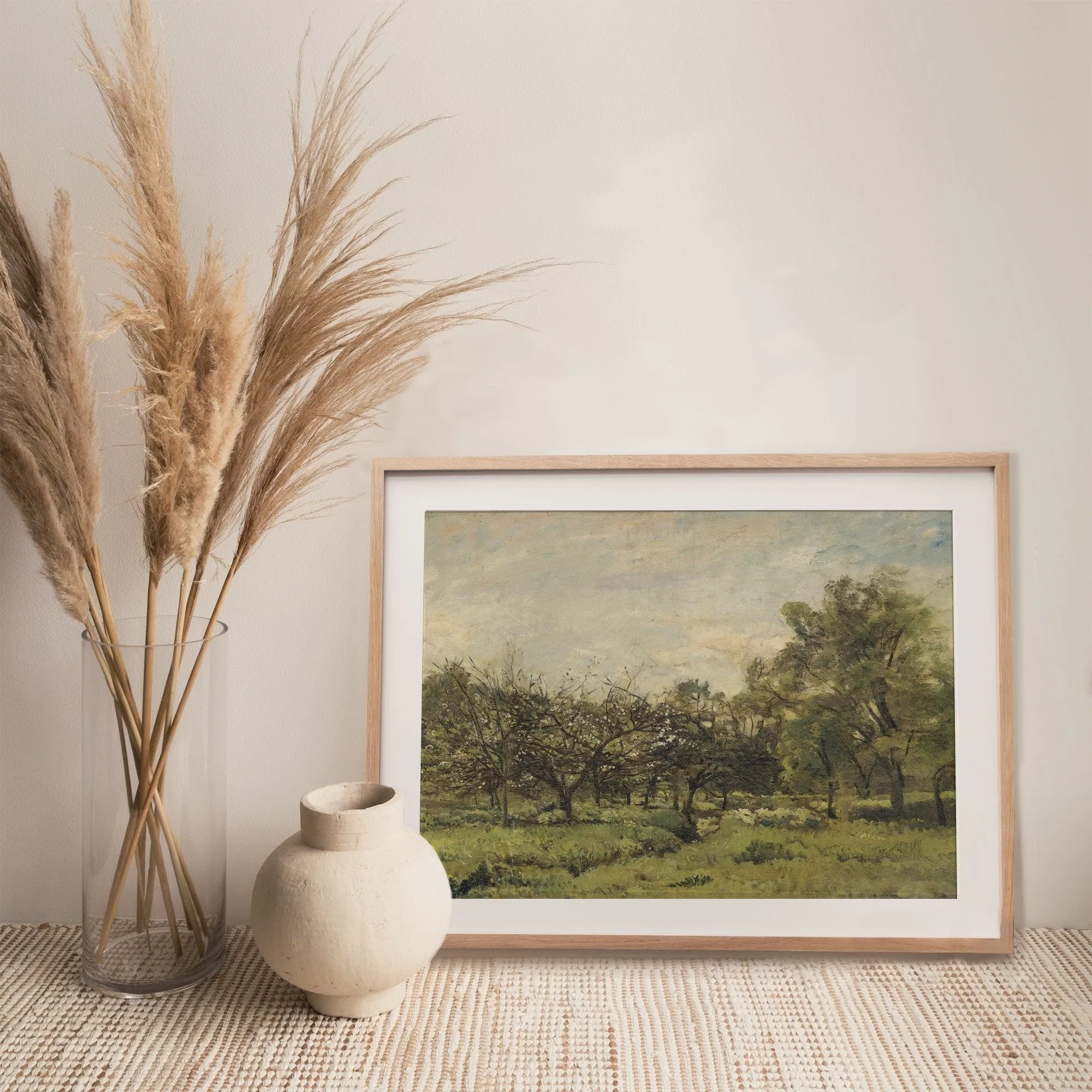 Green Landscape Vintage Wall Art