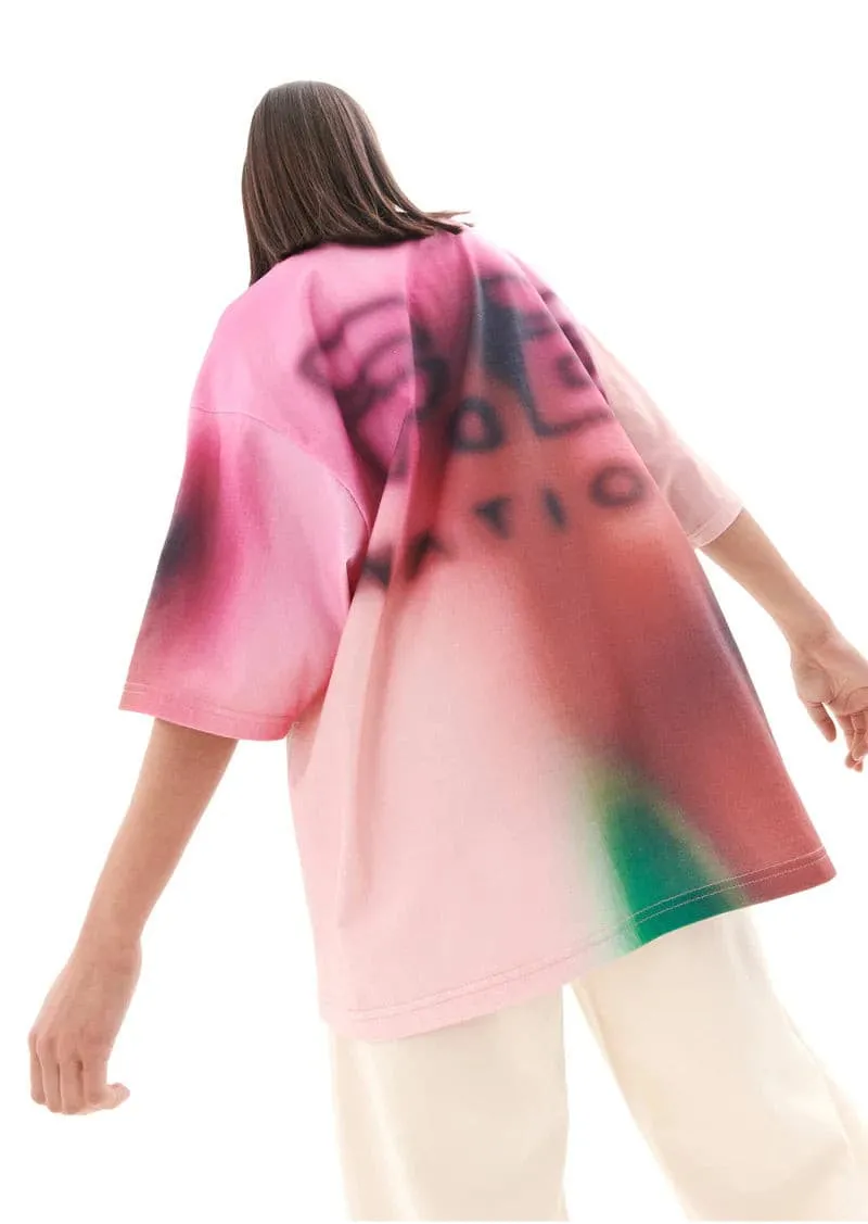 IMMERSION TEE IN BLUR MULTI PRINT