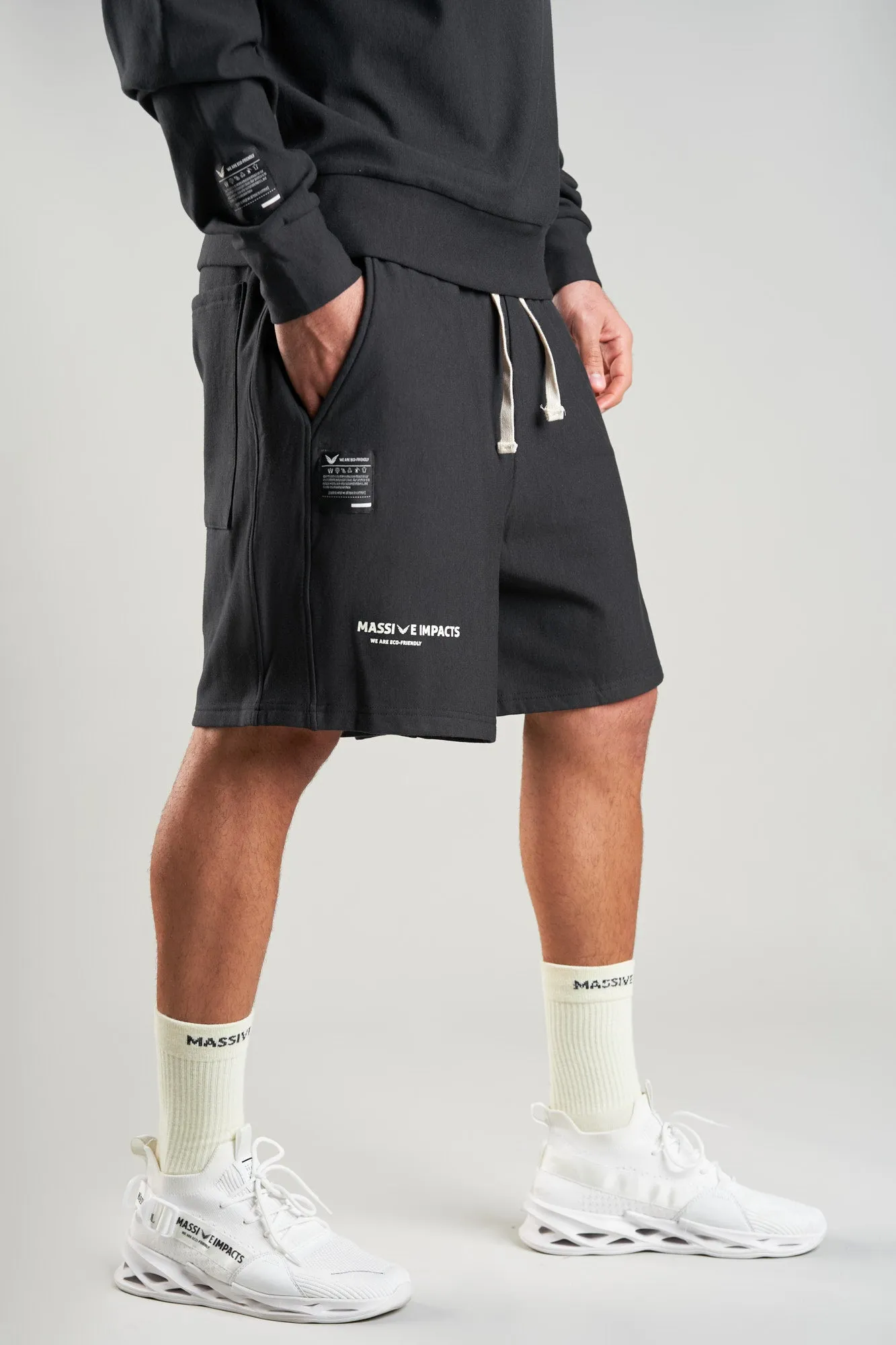 J010MI Organic Cotton & Bamboo Drawstring Shorts