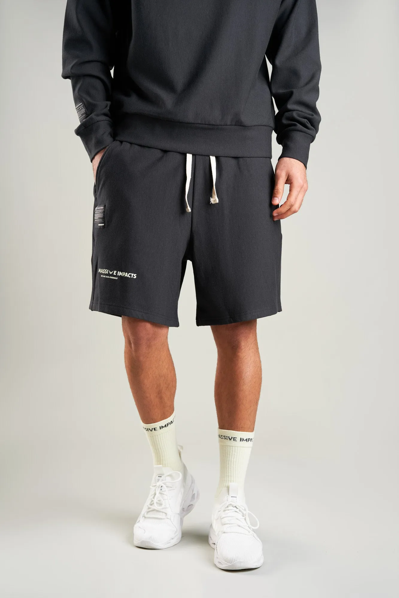 J010MI Organic Cotton & Bamboo Drawstring Shorts