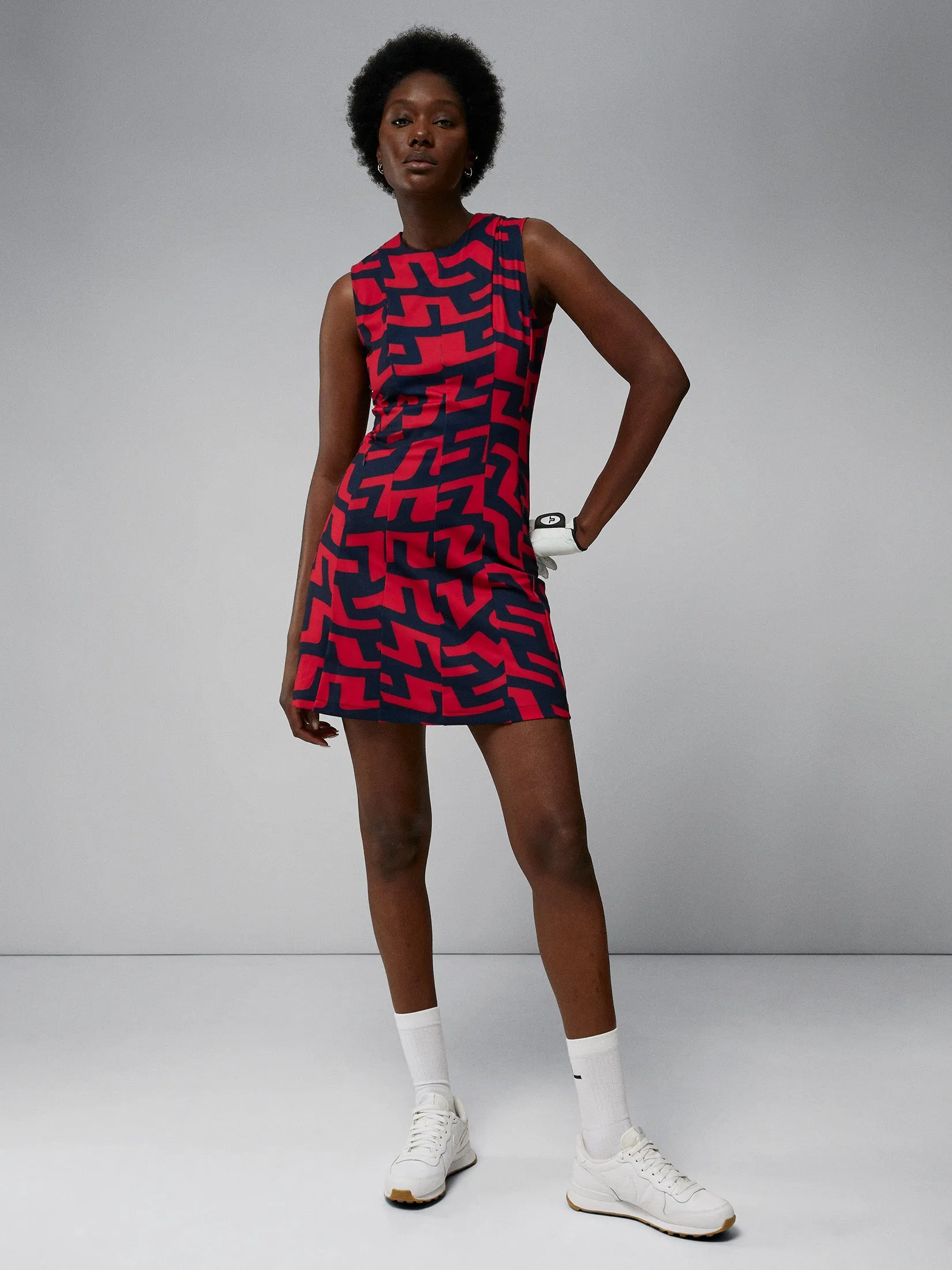 Jasmin Print Dress / Bridge Swirl Red