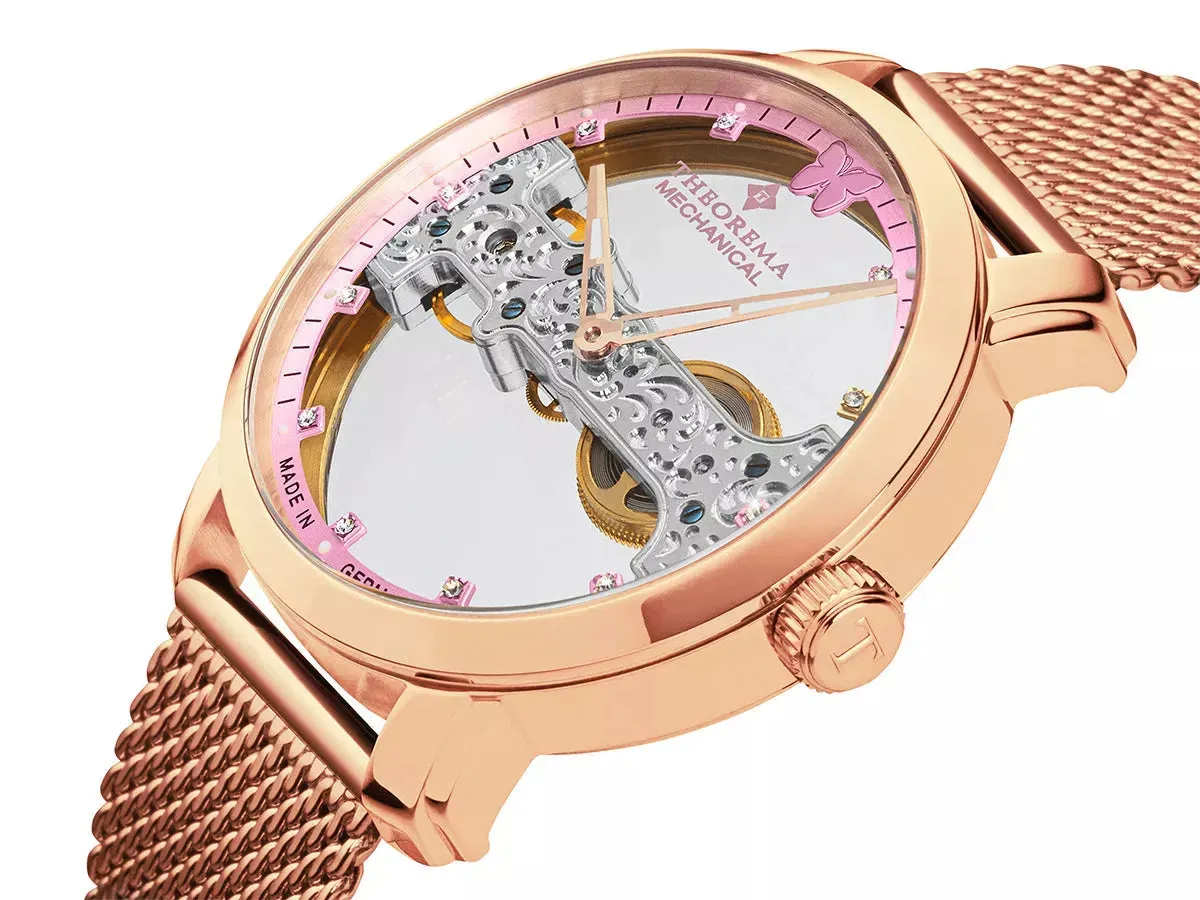 Lady Butterfly Theorema - GM-120-12 |ROSE| Made in Germany Watch