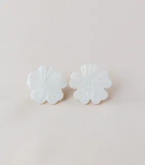 Large Gumamela Macabebe Shell Earrings