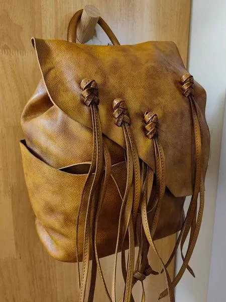 Large leather backpack,  Handcrafted leather bag, Women Vintage School bag,Full Grain Leather Everyday Backpack, Special Gift for Her