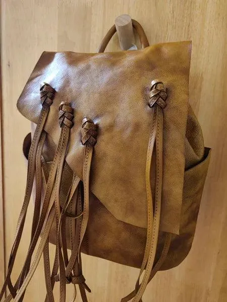 Large leather backpack,  Handcrafted leather bag, Women Vintage School bag,Full Grain Leather Everyday Backpack, Special Gift for Her