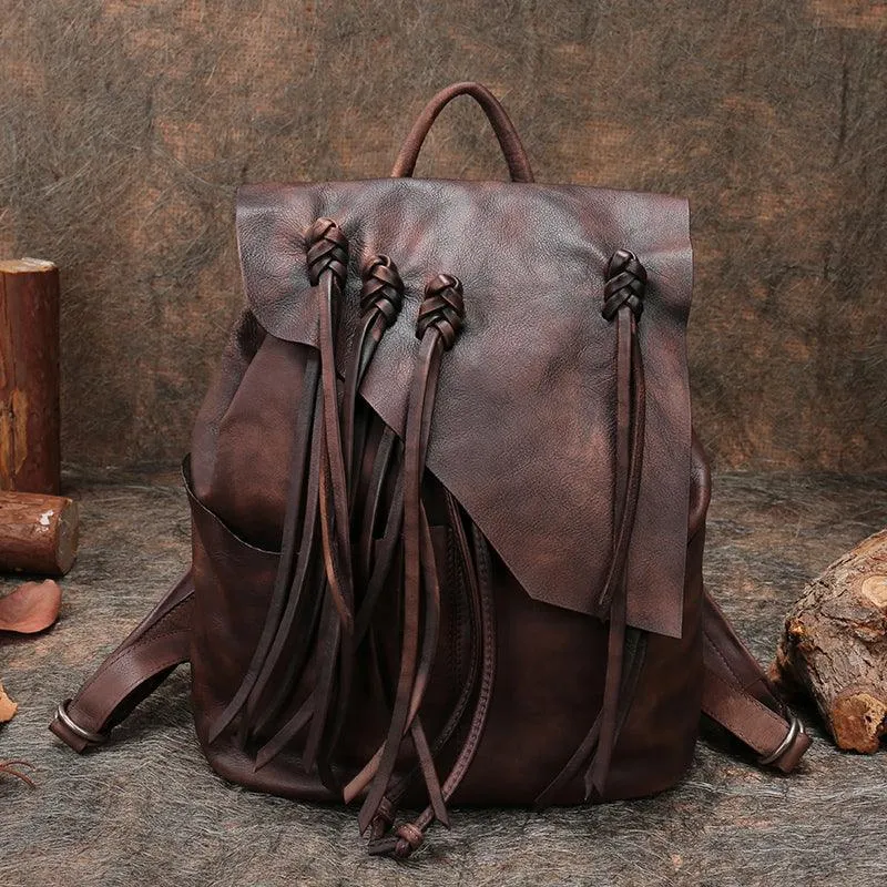 Large leather backpack,  Handcrafted leather bag, Women Vintage School bag,Full Grain Leather Everyday Backpack, Special Gift for Her