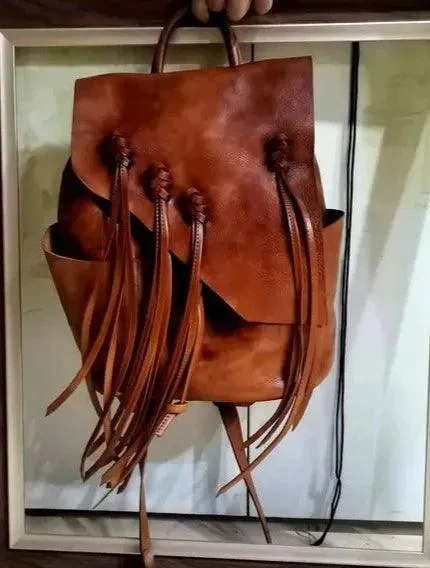 Large leather backpack,  Handcrafted leather bag, Women Vintage School bag,Full Grain Leather Everyday Backpack, Special Gift for Her