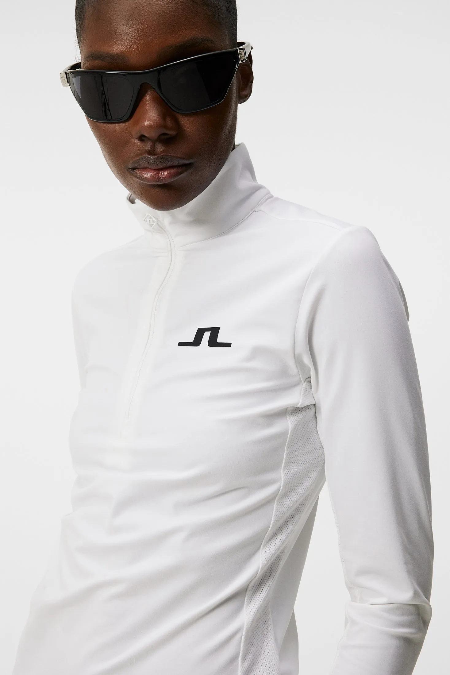 Lauryn Half Zip Mid Layer / White