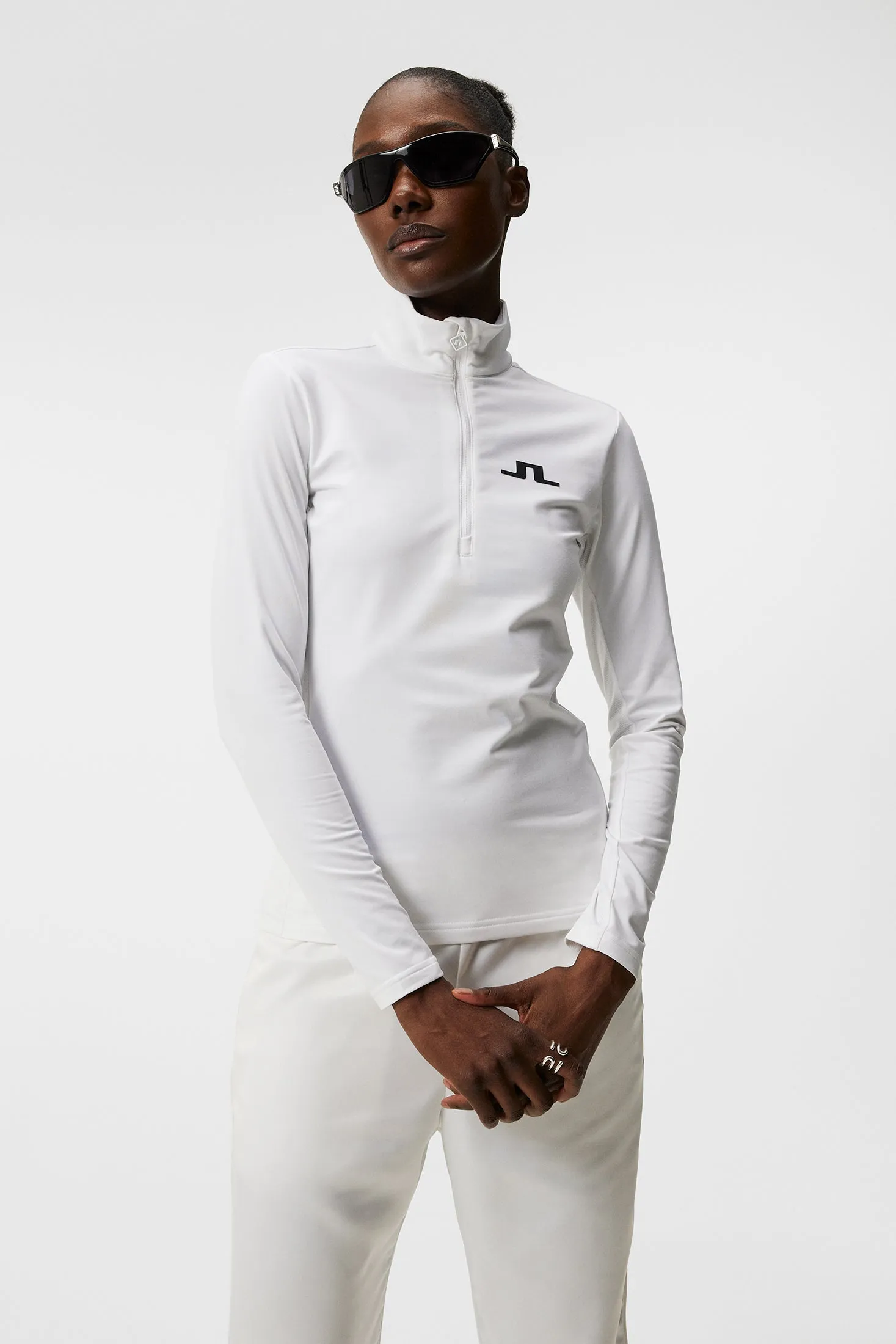 Lauryn Half Zip Mid Layer / White