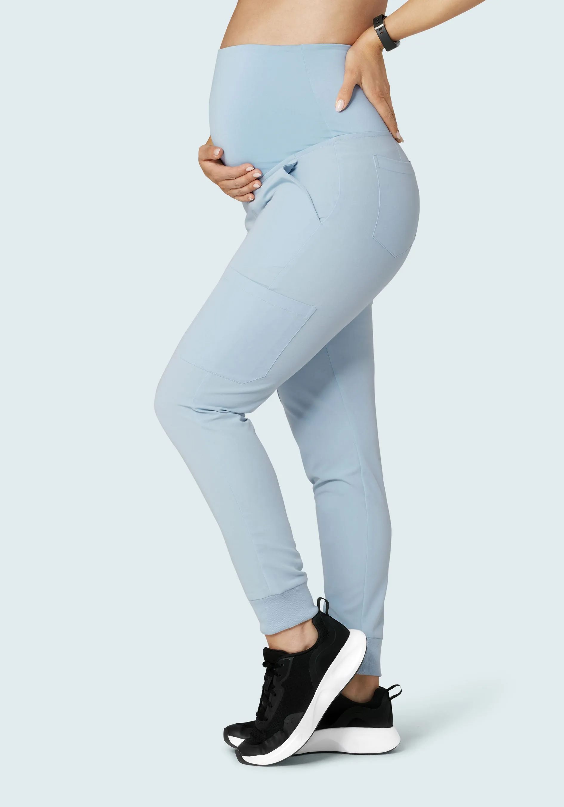 Maternity Joggers Powder Blue