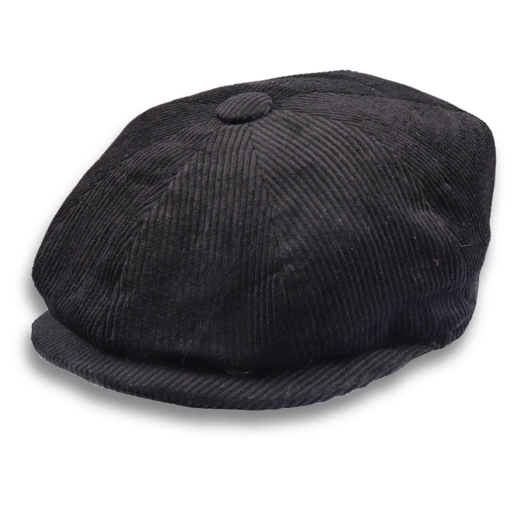 Men's Flat Cap 100% Cotton Corduroy Newsboy Baker Boy Peaked 8 Panel Hat