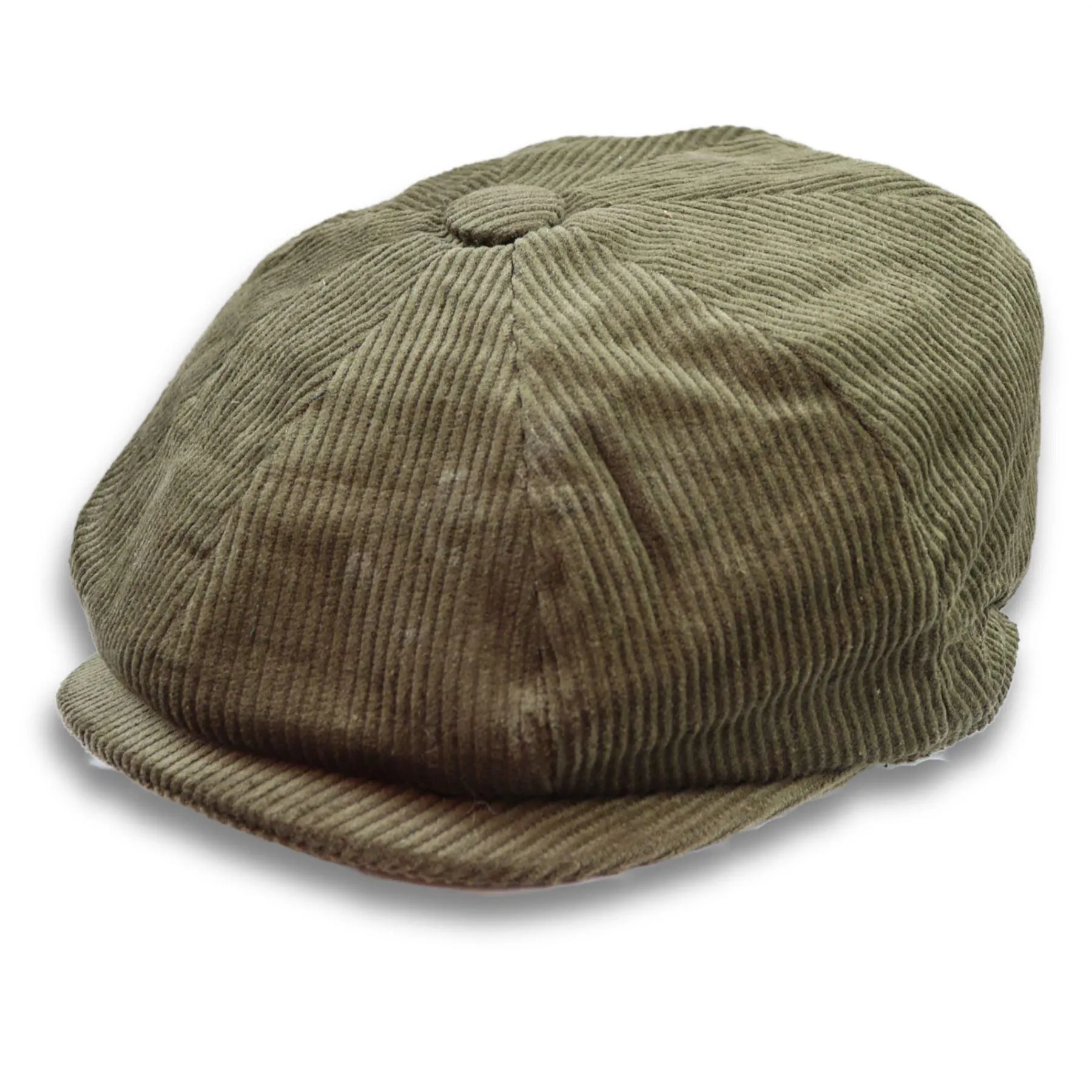 Men's Flat Cap 100% Cotton Corduroy Newsboy Baker Boy Peaked 8 Panel Hat