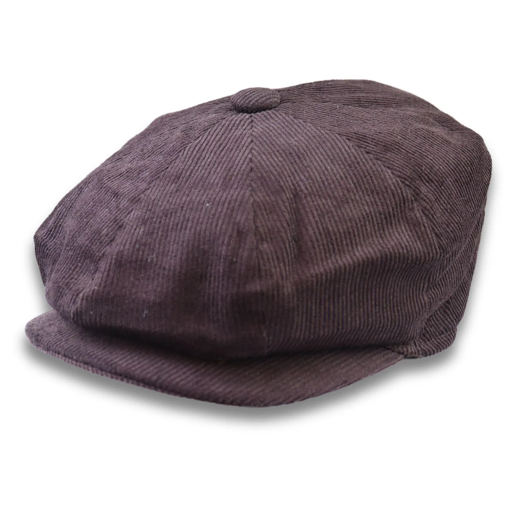 Men's Flat Cap 100% Cotton Corduroy Newsboy Baker Boy Peaked 8 Panel Hat