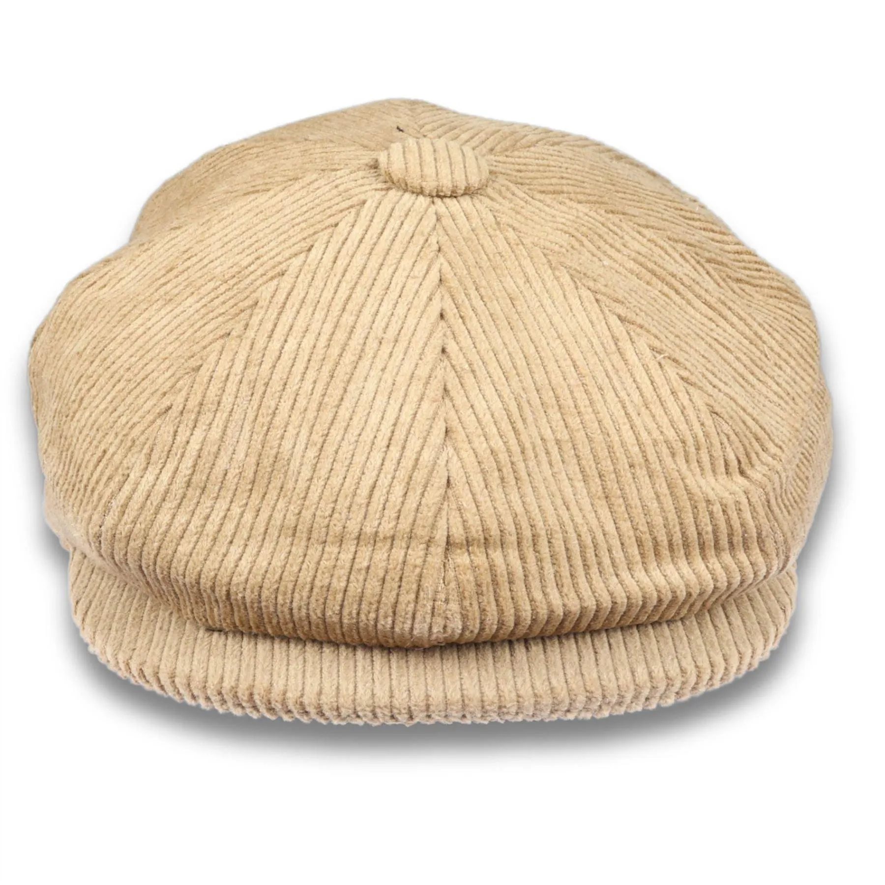 Men's Flat Cap 100% Cotton Corduroy Newsboy Baker Boy Peaked 8 Panel Hat