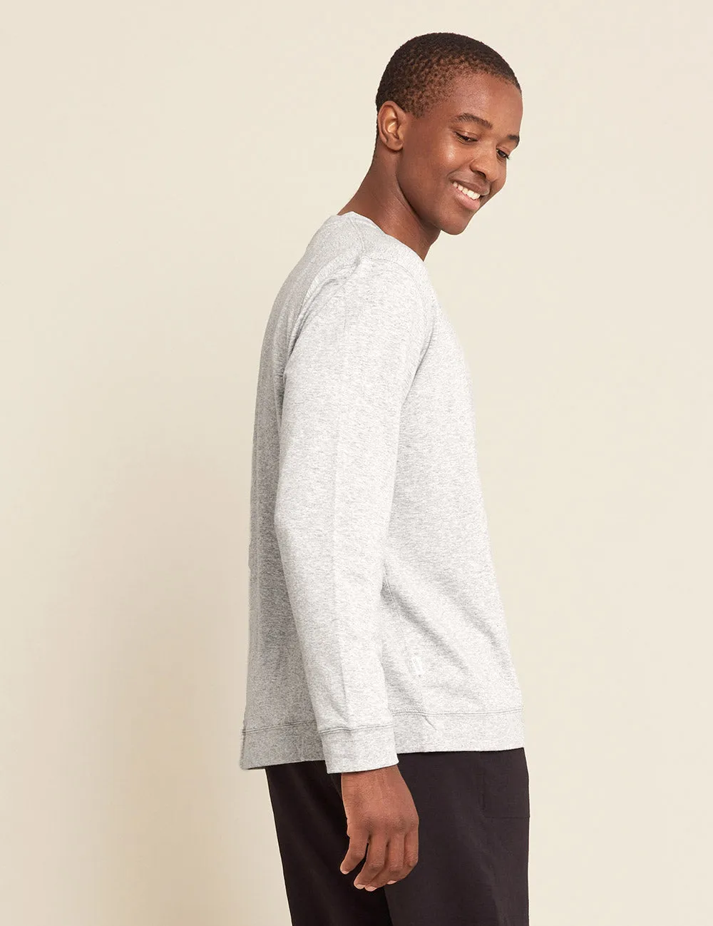 Men's Weekend Crew Pullover - Light Grey Marl