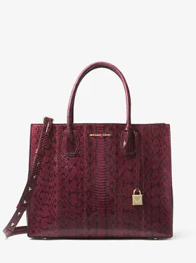 Mercer Large Snakeskin Tote Bag