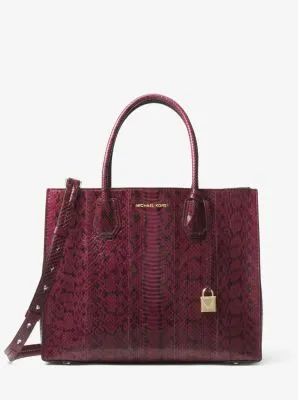 Mercer Large Snakeskin Tote Bag