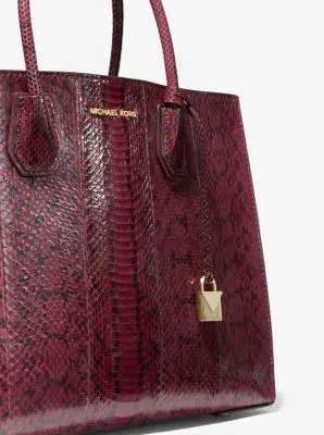 Mercer Large Snakeskin Tote Bag