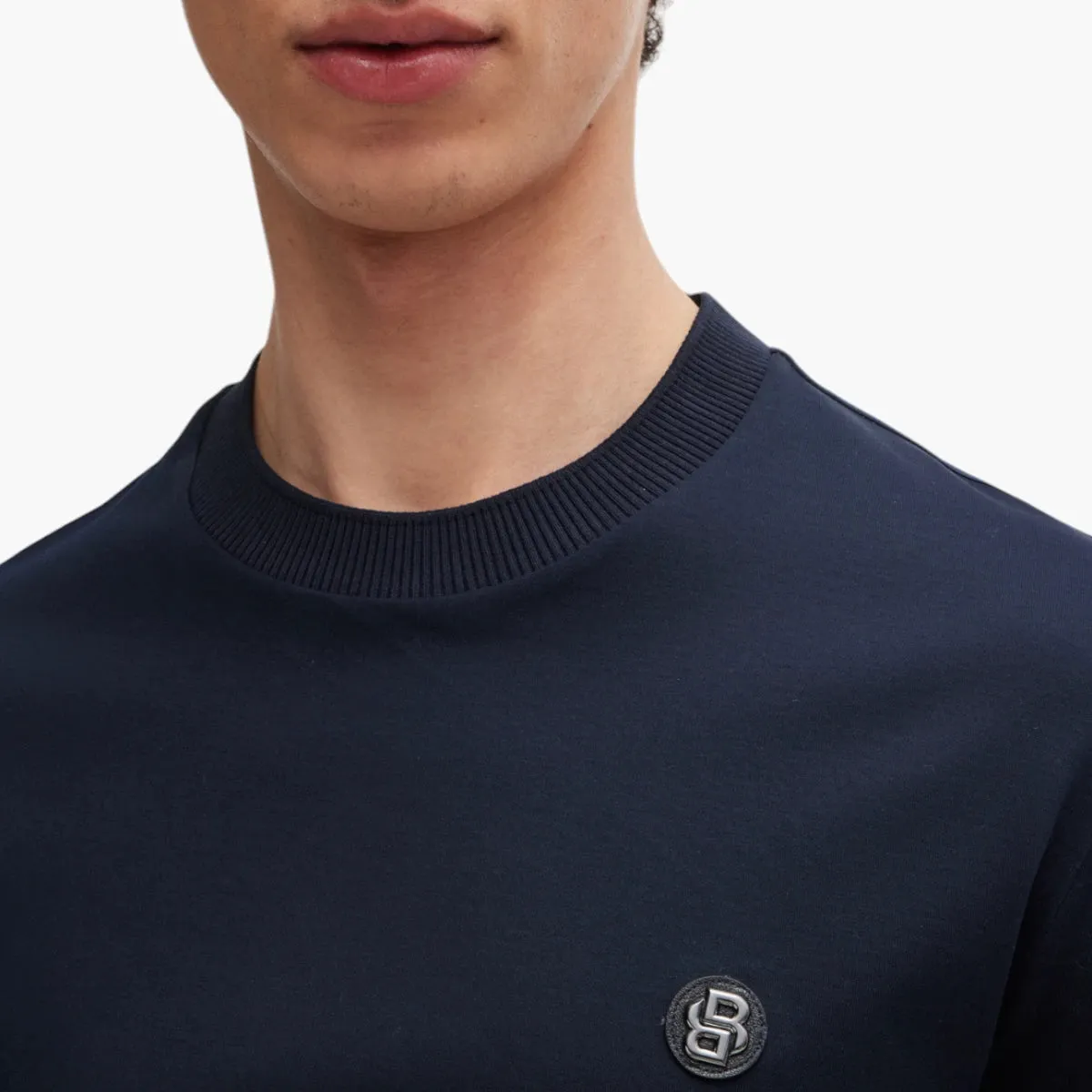 Mercerized-Cotton T-Shirt With Double B Monogram