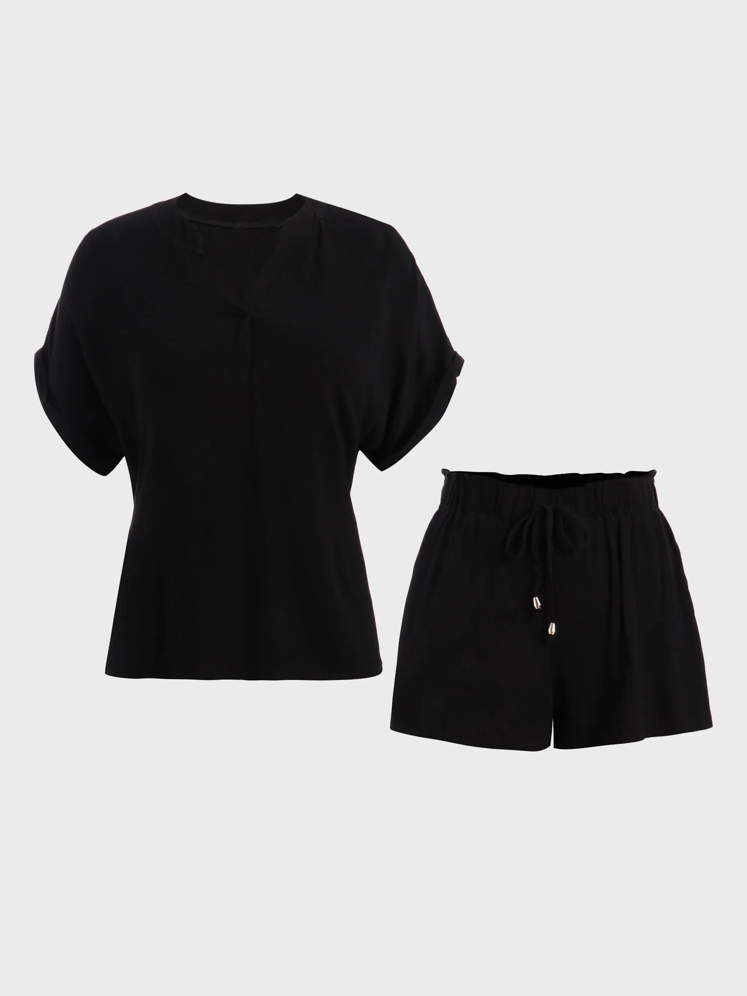 Midsize Leisure Wear Black 2-Piece Set