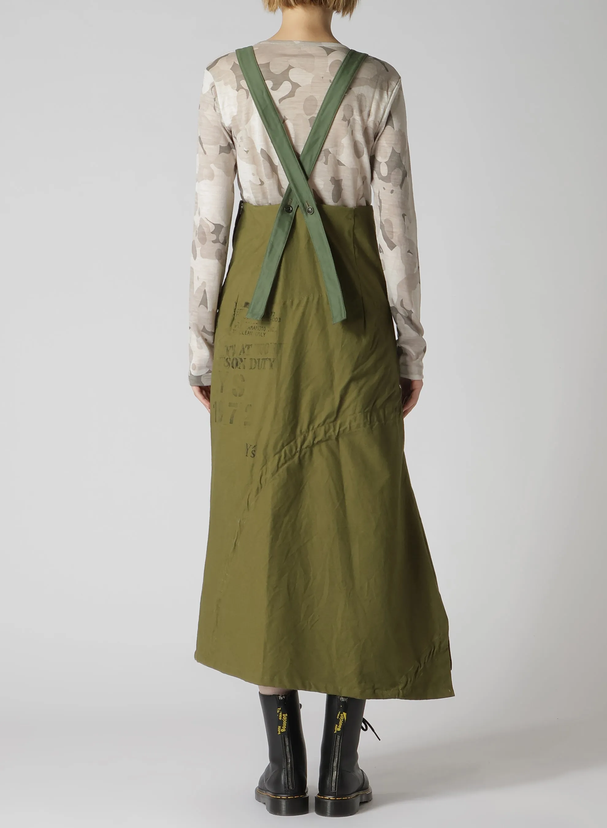 MILITARY TENT CLOTH SUSPENDERS SKIRT