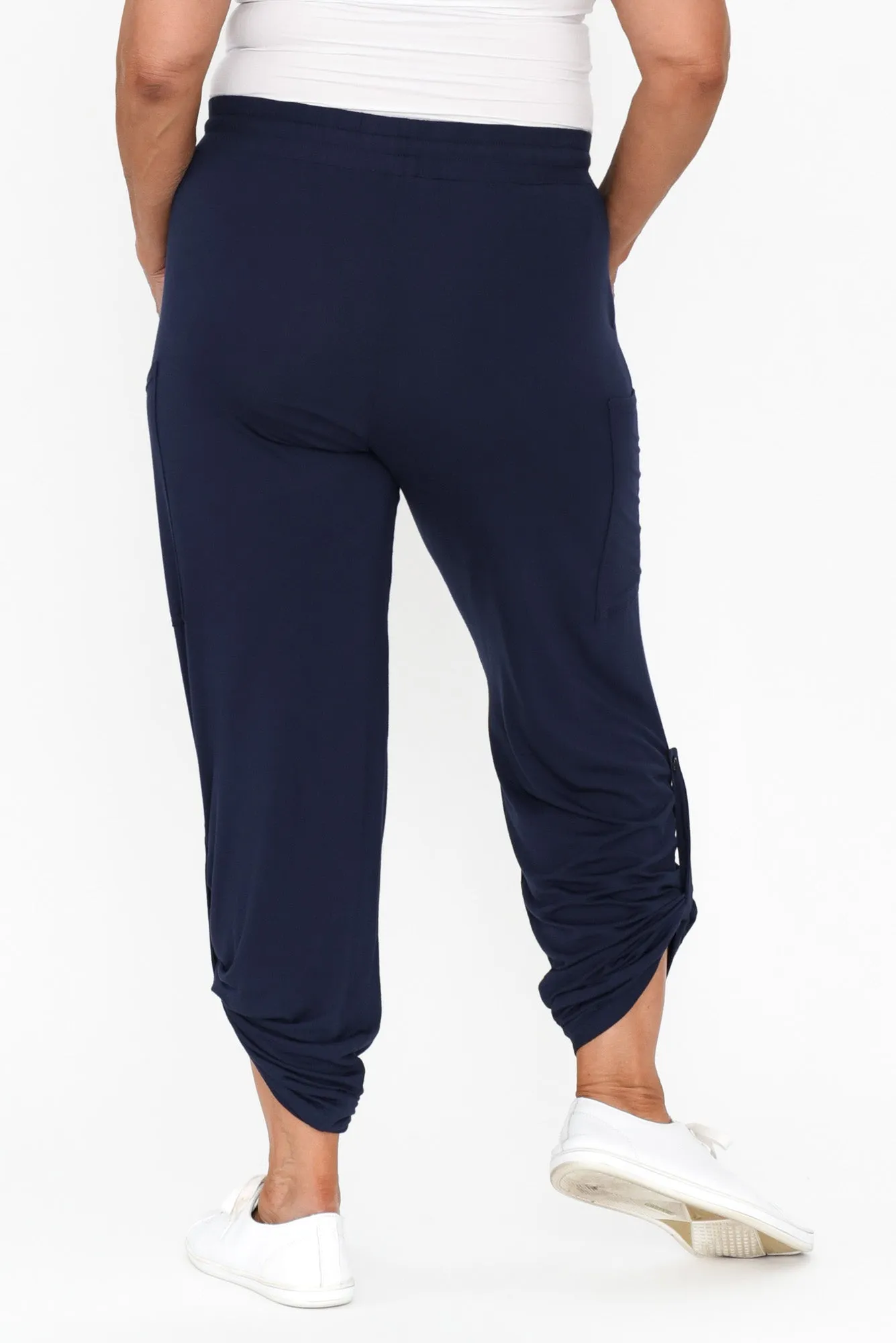 Navy Bamboo Pocket Pants