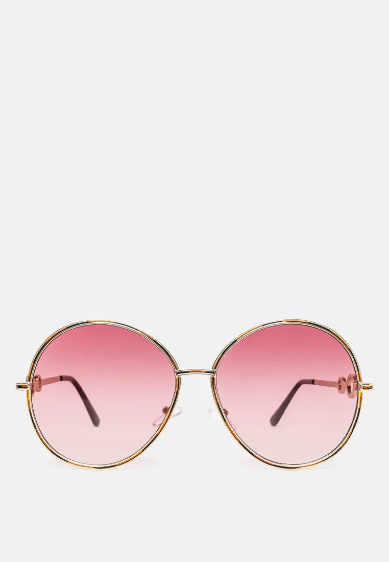 Oversized Full Rim Oval Sunglasses