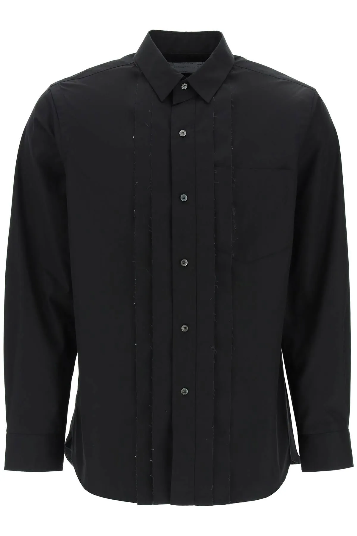 SACAI layered poplin effect shirt with