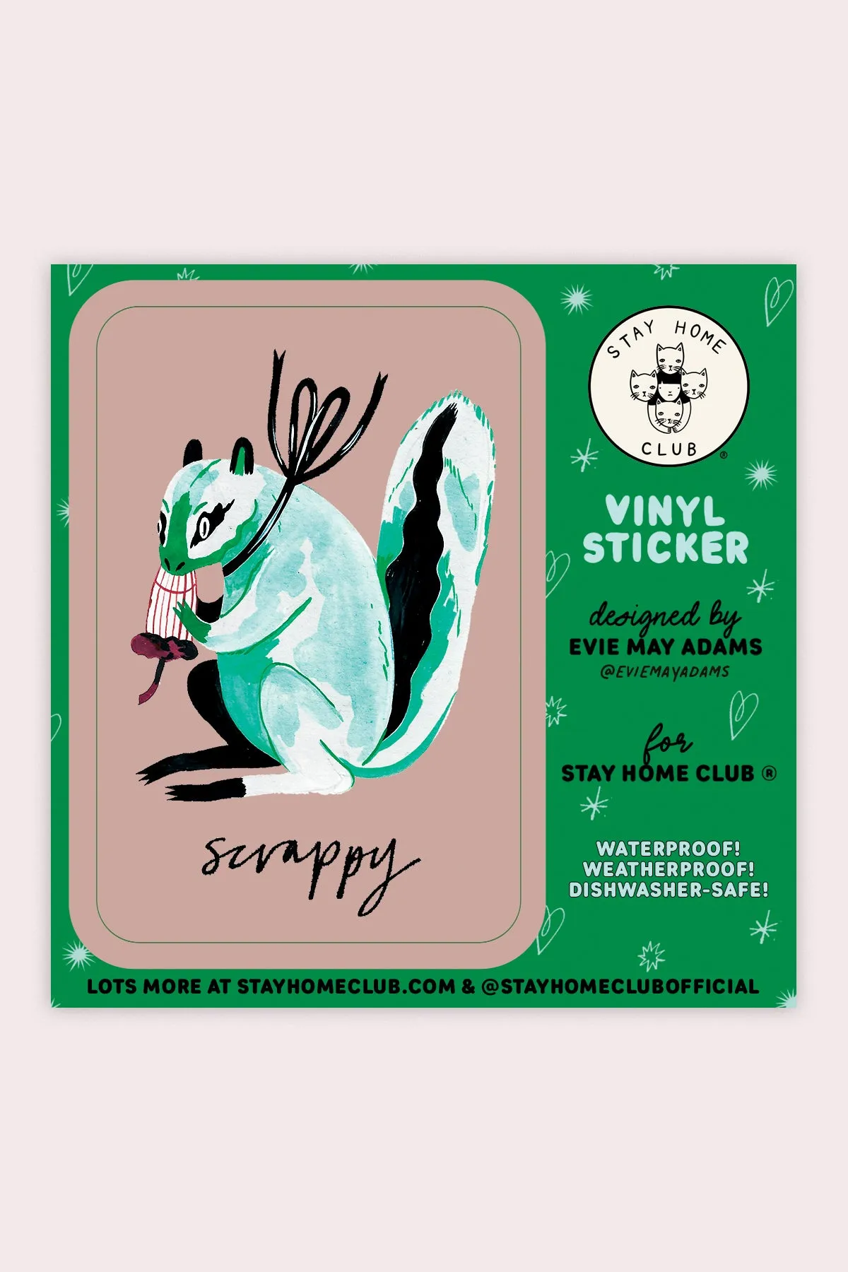 Scrappy Squirrel Vinyl Sticker