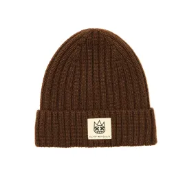 SHIMUCHAN LOGO KNIT HAT IN VINTAGE BROWN