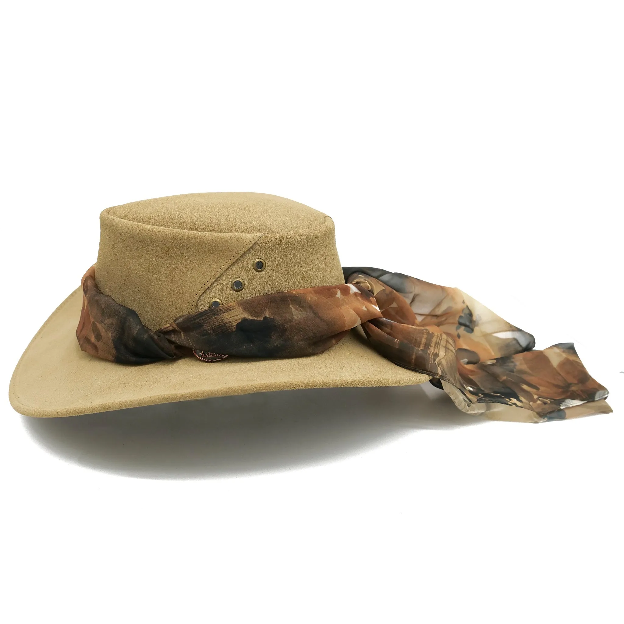 The Alice Suede Hat with Autumn Flower Scarf