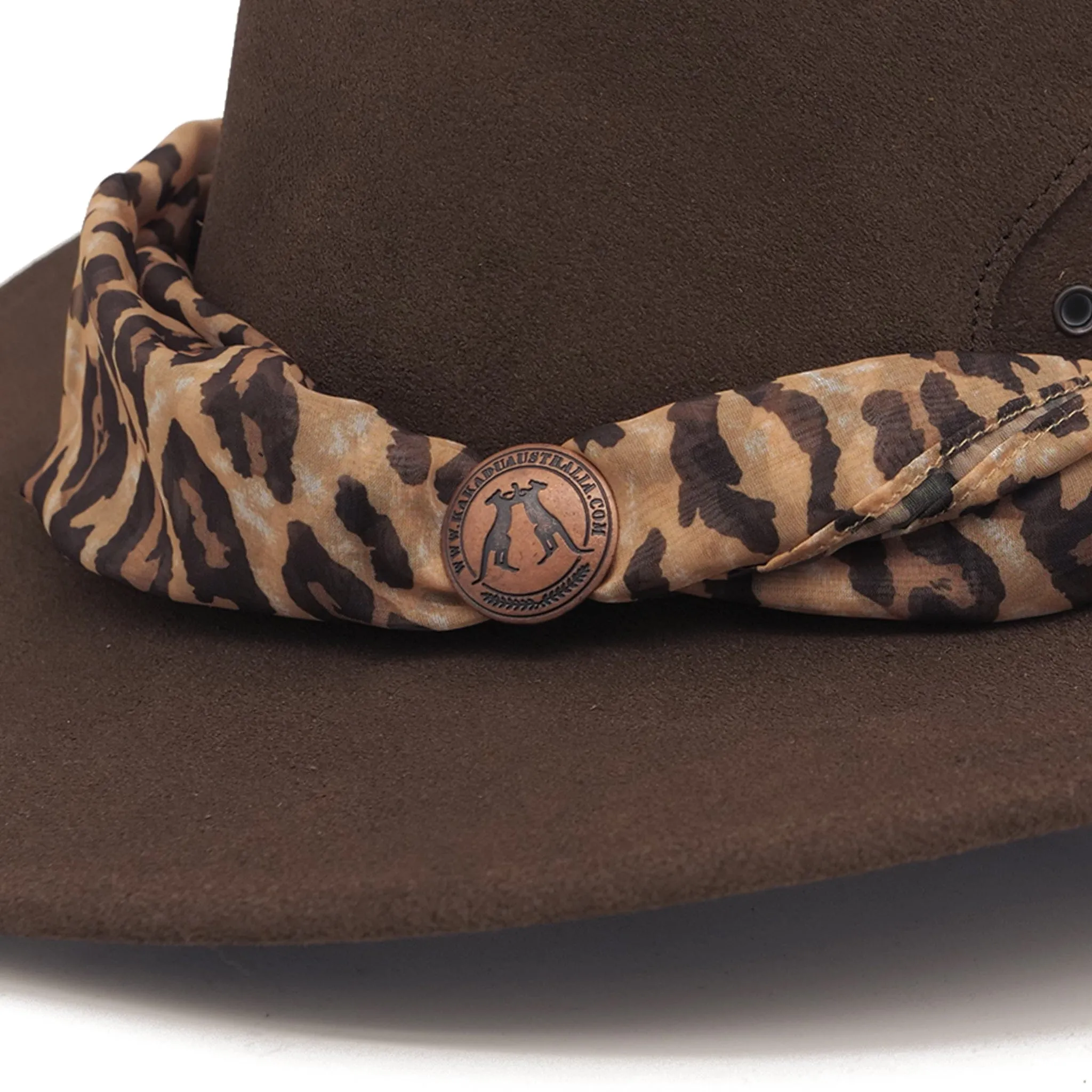 The Alice Suede Hat with Leopard Scarf