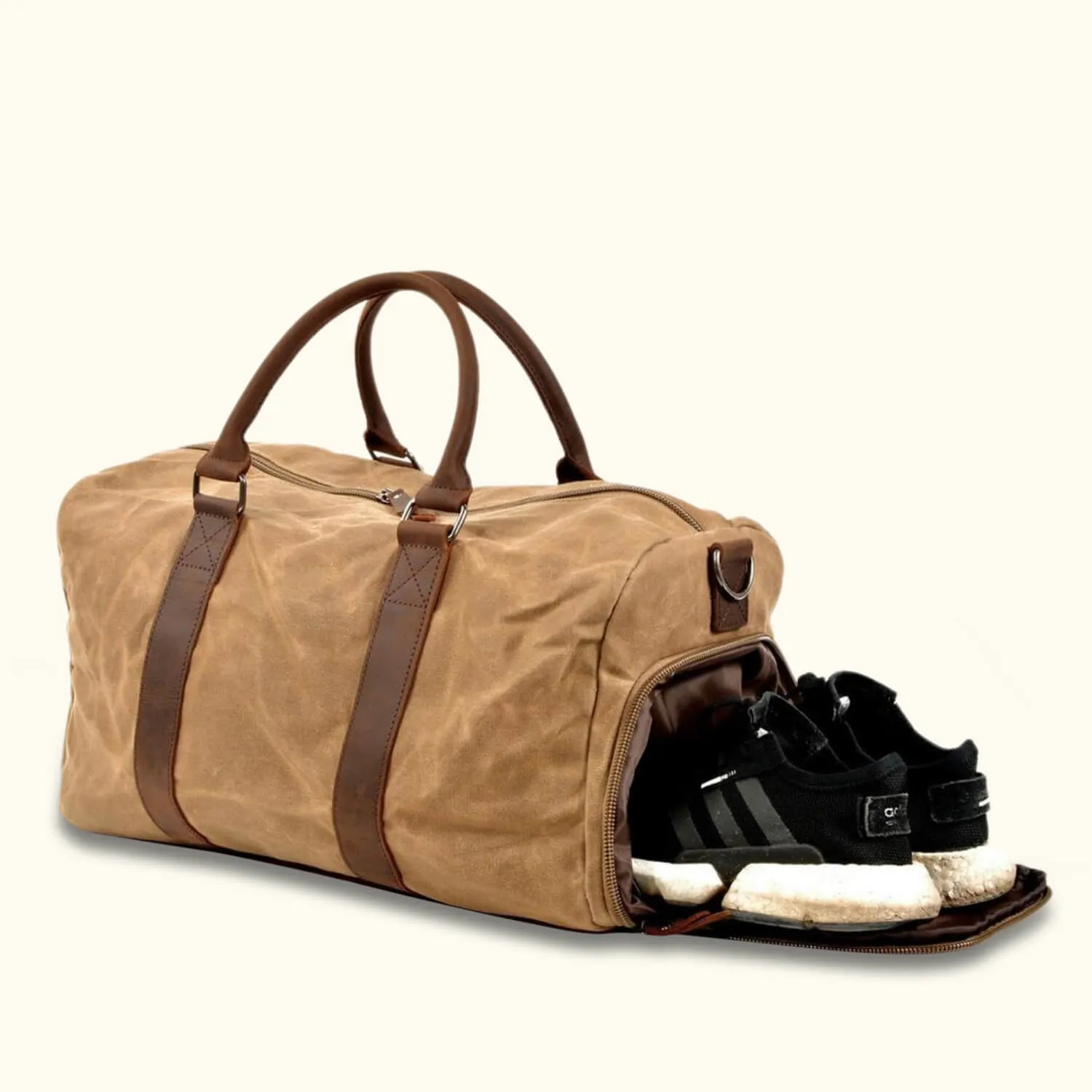 The Trekker - Canvas Duffle Bag With Shoe Compartment