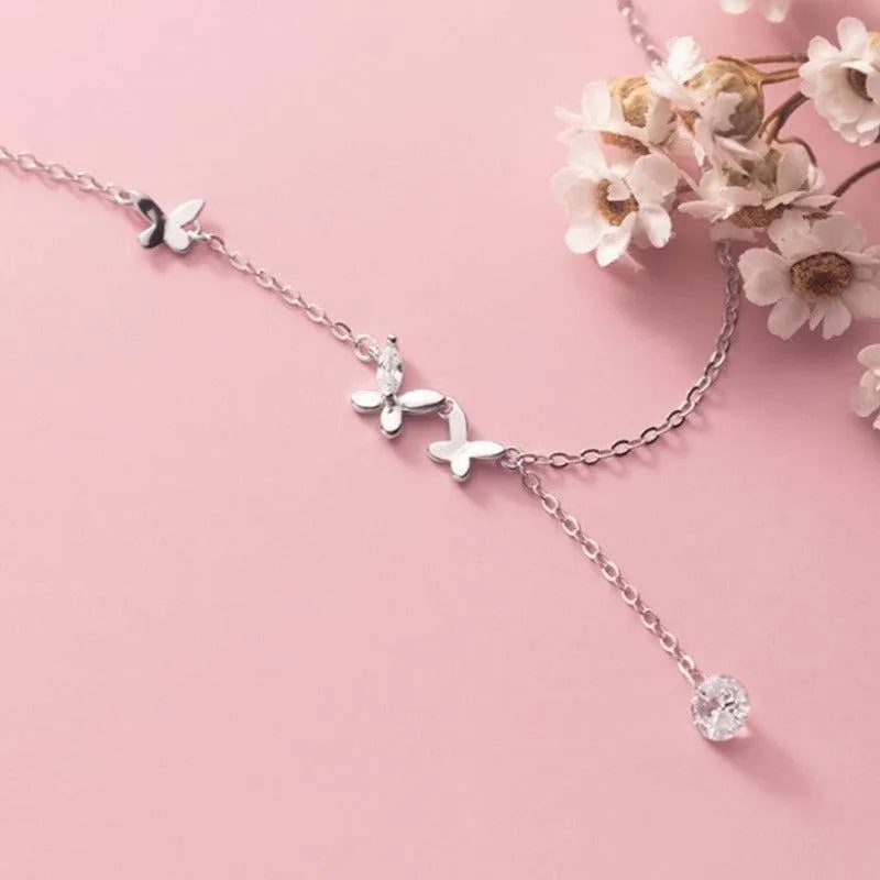 Twinkling Butterflies Minimal Necklace