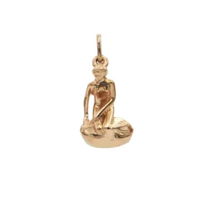 Vintage 14k Gold Danish Little Mermaid Charm