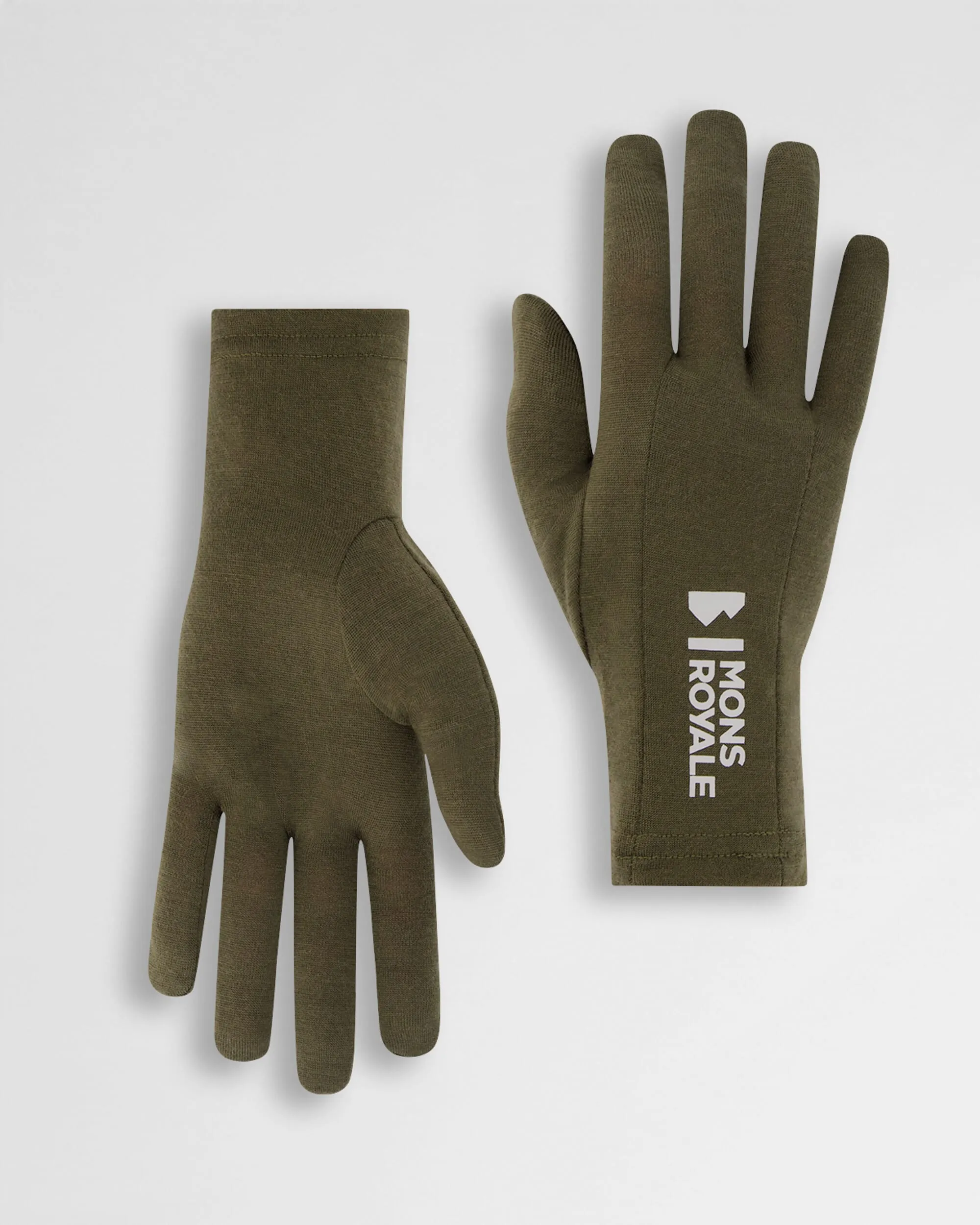 Volta Merino Glove Liners - Dark Olive