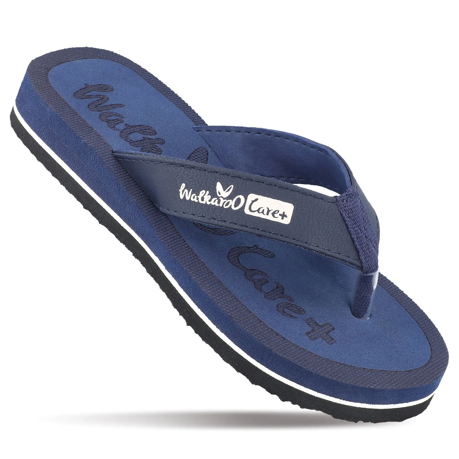 Walkaroo Womens Printed Care Plus Flip-Flop  - WH3956 Blue