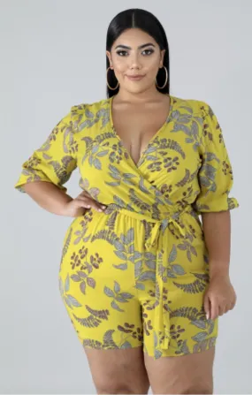 Wild Flower Romper (Plus Size)