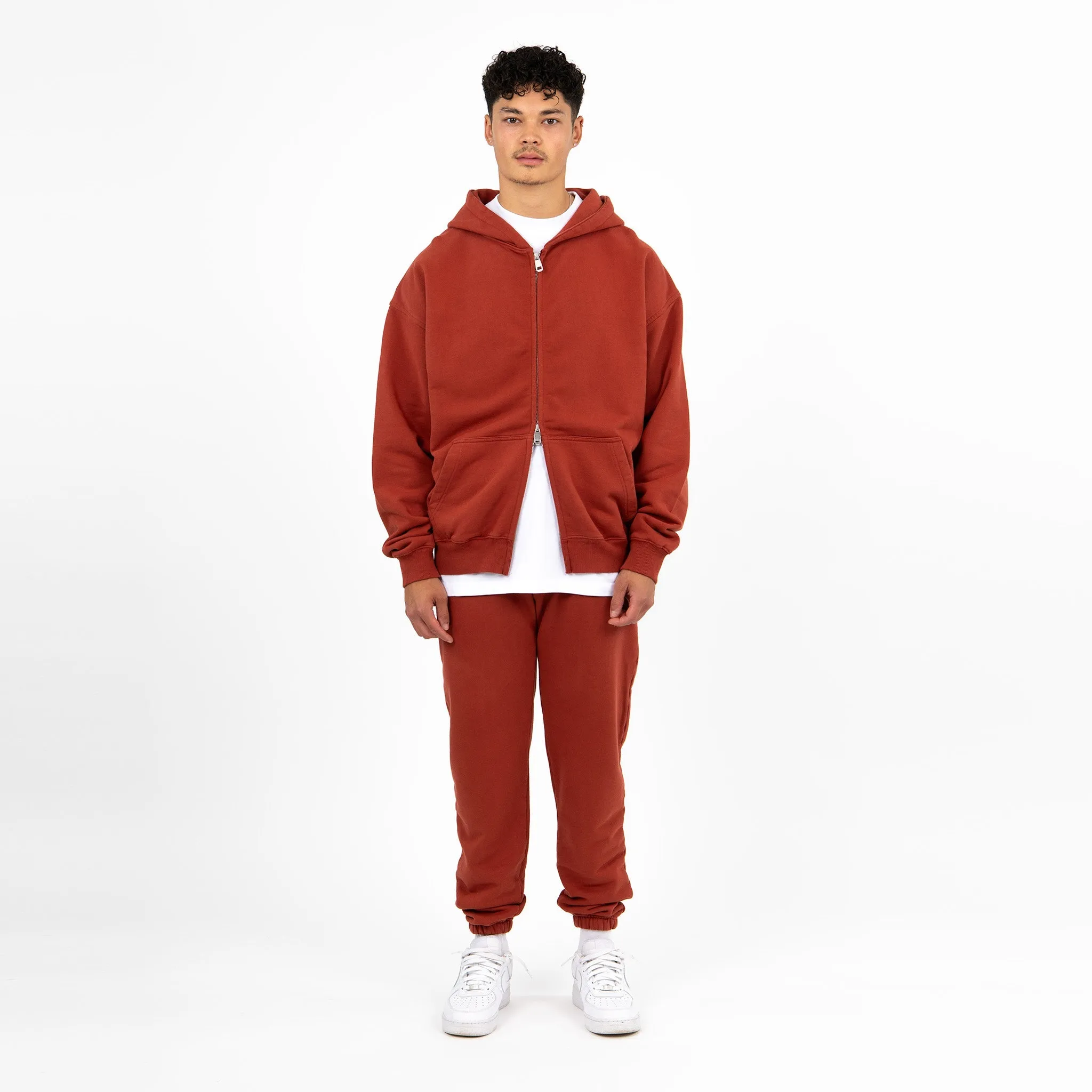 Zip Hoodie - Vintage Red