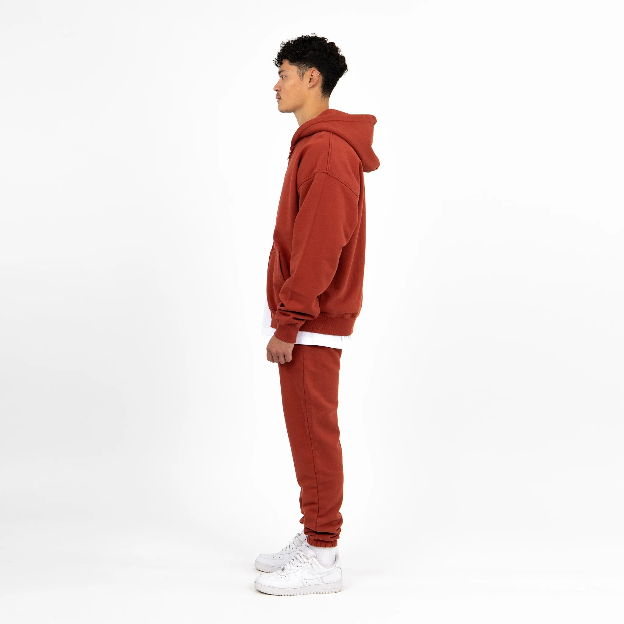 Zip Hoodie - Vintage Red